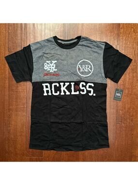 Young & Reckless Black and Gray Men's T-Shirt, Size XL, NWT